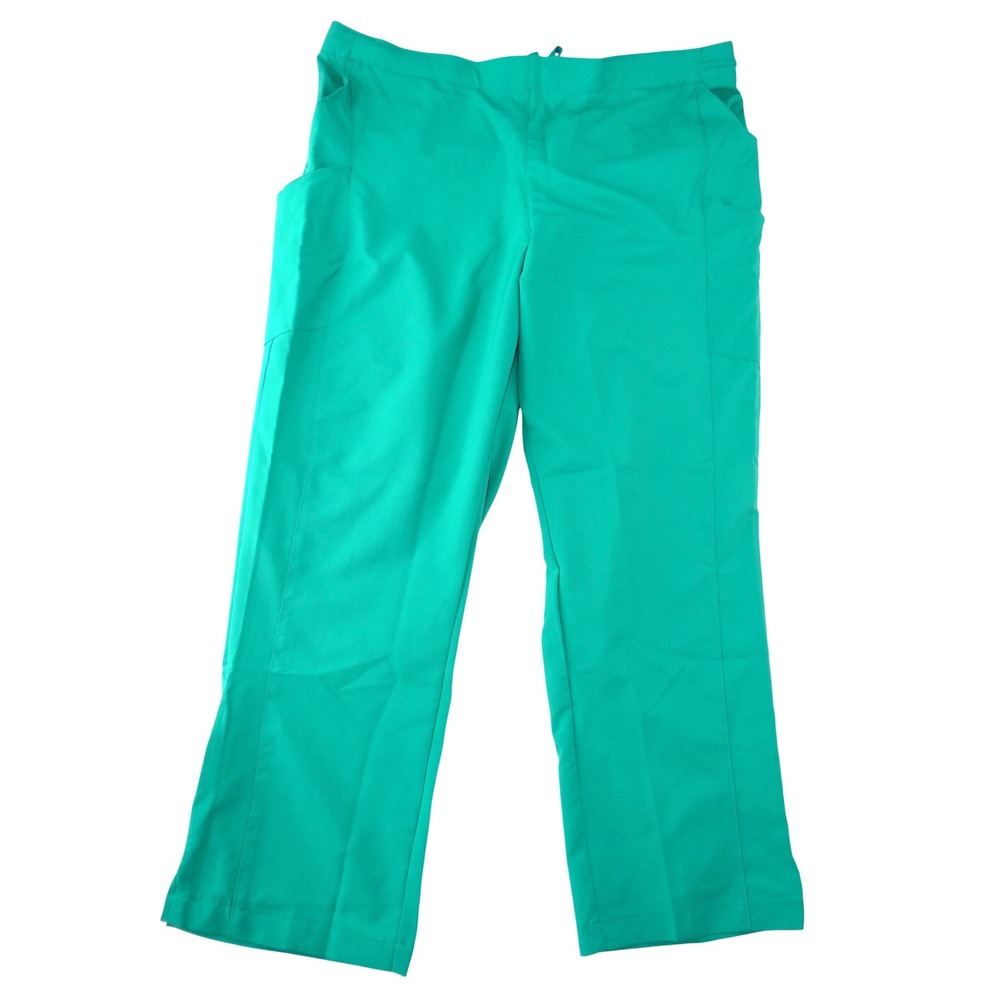 NWT-WonderWink Women 2X Petite‎ Hunter Green Cargo Scrub Pants